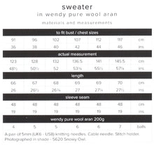 Load image into Gallery viewer, Wendy Aran Knitting Pattern - Mens Cable Knit Sweater (6164)