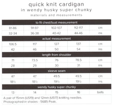 Load image into Gallery viewer, Wendy Super Chunky Knitting Pattern - Ladies Cardigan (6170)