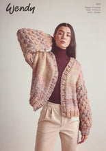 Load image into Gallery viewer, Wendy Super Chunky Knitting Pattern - Ladies Bubble Sleeve Jacket (6171)