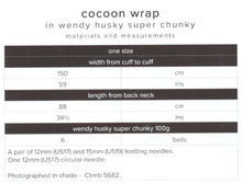 Load image into Gallery viewer, Wendy Super Chunky Knitting Pattern - Ladies Cocoon Wrap (6172)