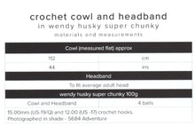 Load image into Gallery viewer, Wendy Super Chunky Crochet Pattern - Ladies Cowl &amp; Headband (6173)