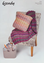Load image into Gallery viewer, Wendy Super Chunky Knitting Pattern - Throws &amp; Cushion Cover (6175)
