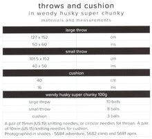 Load image into Gallery viewer, Wendy Super Chunky Knitting Pattern - Throws &amp; Cushion Cover (6175)