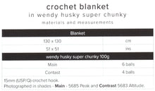 Load image into Gallery viewer, Wendy Super Chunky Crochet Pattern - Throw (6176)