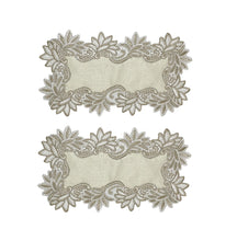 Load image into Gallery viewer, Macrame Two Tone Placemat Pair (29cm x 51cm)