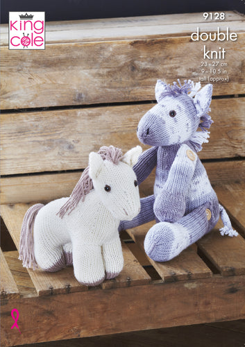 King Cole Double Knitting Pattern - Ponies (9128)