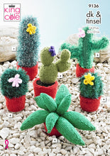 Load image into Gallery viewer, King Cole Tinsel Chunky Knitting Pattern - Cacti (9136)