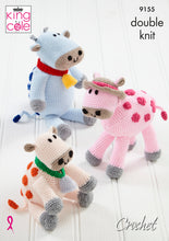 Load image into Gallery viewer, King Cole Double Knit Crochet Pattern - Amigurumi Cows (9155)