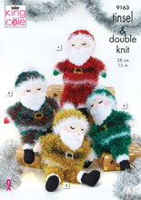 Load image into Gallery viewer, King Cole Tinsel &amp; DK Knitting Pattern - Sleeping Santa (9163)