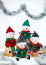 Load image into Gallery viewer, King Cole Tinsel &amp; DK Knitting Pattern - Playful Elves (9164)