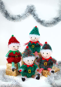 King Cole Tinsel & DK Knitting Pattern - Playful Elves (9164)
