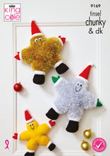 Load image into Gallery viewer, King Cole Tinsel Chunky &amp; DK Knitting Pattern – Dancing Stars (9169)