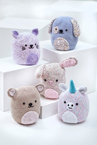 King Cole 'Amigurumi' Animal Crochet Pattern-Squishy Toys (9176)