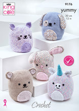 Load image into Gallery viewer, King Cole &#39;Amigurumi&#39; Animal Crochet Pattern-Squishy Toys (9176)