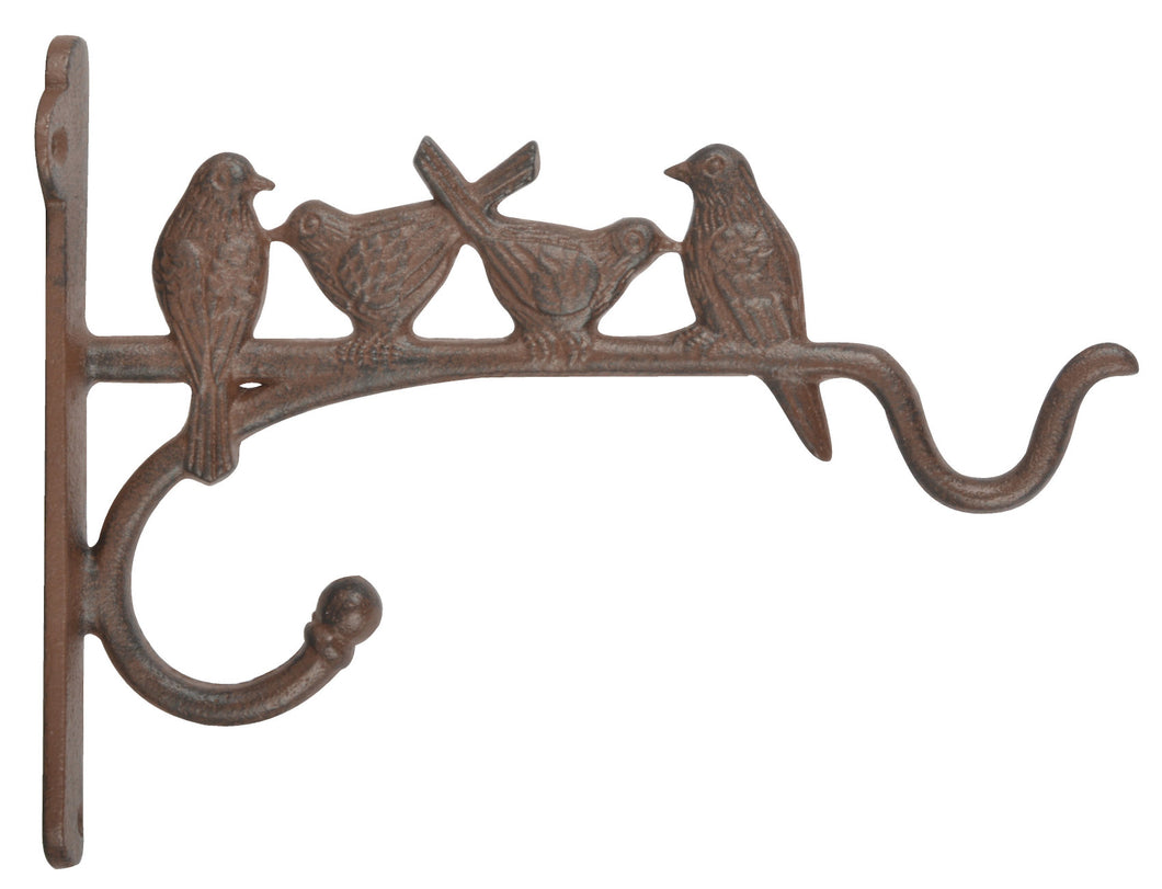 Cast Iron Hanging Basket Hook with Birds