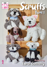 Load image into Gallery viewer, King Cole Scruffs Book 1 – Stuffed Dogs Knitting Booklet