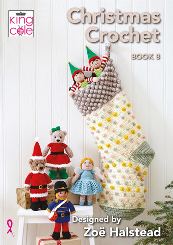 King Cole Christmas Crochet Book 8 – Stocking, Christmas Character Toys