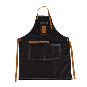 Denim Esscherts Tool Tie Up Apron with 4 Pockets & Faux Suede Ties (83cm x 65cm)