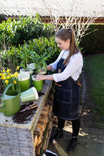 Load image into Gallery viewer, Denim Esscherts Tool Tie Up Apron with 4 Pockets &amp; Faux Suede Ties (83cm x 65cm)