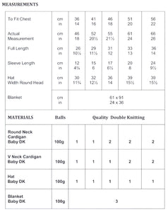 James Brett Double Knitting Pattern - Baby Cardigans Blanket & Hat (JB518)