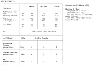 James Brett Chunky Knitting Pattern - Ladies Tabbard & Hat (JB555)