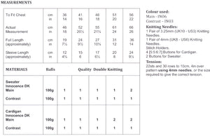 James Brett Double Knitting Pattern - Baby Sweater & Cardigan (JB558)