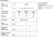 Load image into Gallery viewer, James Brett Chunky Knitting Pattern - Ladies Scarf Hat &amp; Wrist Warmers (JB586)