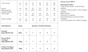 James Brett Double Knitting Pattern - Baby Sweater & Cardigan (JB619)