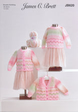 Load image into Gallery viewer, James Brett Double Knitting Pattern - Baby Sweater &amp; Cardigan (JB620)