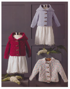 James Brett Chunky Knitting Pattern - Baby Cardigans (JB649)