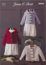 Load image into Gallery viewer, James Brett Chunky Knitting Pattern - Baby Cardigans (JB649)