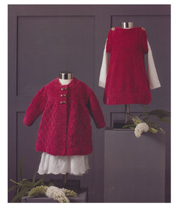 James Brett Chunky Knitting Pattern - Baby Dress & Jacket (JB650)