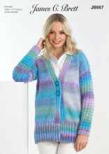 Load image into Gallery viewer, James Brett Chunky Knitting Pattern - Ladies Jacket (JB667)