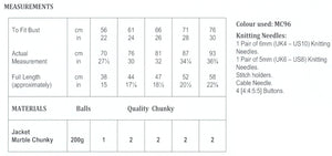 James Brett Chunky Knitting Pattern - Girl's Jacket (JB699)
