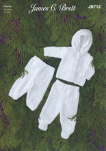 Load image into Gallery viewer, James Brett Chunky Knitting Pattern - Baby Jacket Trousers &amp; Leggings (JB712)