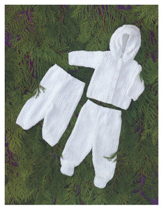 James Brett Chunky Knitting Pattern - Baby Jacket Trousers & Leggings (JB712)
