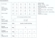 Load image into Gallery viewer, James Brett Double Knit Knitting Pattern - Baby Blanket Cardigan &amp; Hat (JB739)