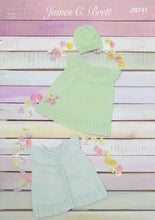 Load image into Gallery viewer, James Brett Double Knit Knitting Pattern - Baby Cardigan Sweater &amp; Hat (JB741)