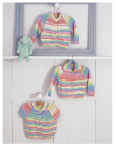 James Brett Double Knit Knitting Pattern - Baby Cardigans (JB745)