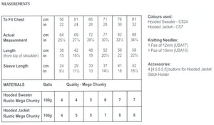 James Brett Mega Chunky Knitting Pattern - Childrens Sweater & Jacket (JB755)