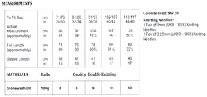 James Brett Double Knit Knitting Pattern - Ladies A Line Tunic (JB774)