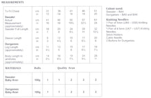 Load image into Gallery viewer, James Brett Aran Knitting Pattern - Baby Sweater &amp; Dungarees (JB785)