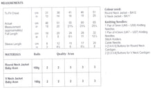 Load image into Gallery viewer, James Brett Aran Knitting Pattern - Baby Jackets (JB787)
