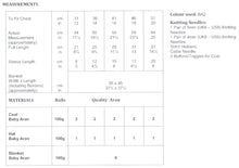Load image into Gallery viewer, James Brett Aran Knitting Pattern - Baby Coat Hat &amp; Blanket (JB788)