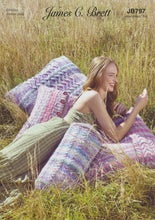 Load image into Gallery viewer, James Brett Chunky Knitting Pattern - Cushion Covers (JB797)