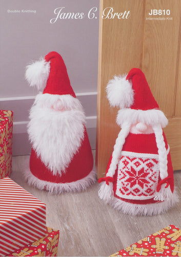 James Brett DK Knitting Pattern - Christmas Gonk Door Stop (JB810)
