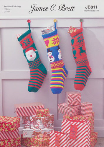 James Brett DK Knitting Pattern - Christmas Stockings (JB811)
