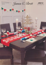 Load image into Gallery viewer, James Brett DK Knitting Pattern - Christmas Bunting &amp; Tableware (JB812)