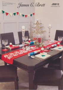 James Brett DK Knitting Pattern - Christmas Bunting & Tableware (JB812)
