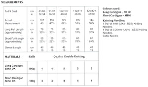 James Brett Double Knit Knitting Pattern - Ladies Cardigans (JB816)
